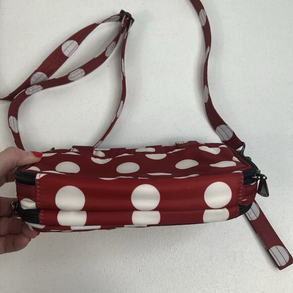Lug Coupe XL Convertible Crossbody Fanny Pack Belt Hip Bag Minnie Red White Dot - Picture 9 of 16